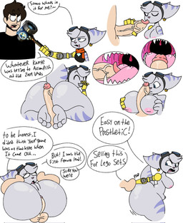 abdominal_bulge anthro backshots blue_eyes breast_play breasts brown_hair clothing cybernetic_arm cybernetic_limb diagram duo ear_piercing ear_ring eyebrows eyewear eyewear_on_head faceless_character faceless_male female full_nelson fur goggles goggles_on_head grey_body hair hammer humor internal internal_oral male male/female multiple_shots piercing ring_piercing scarf self_insert sex simple_background speech_bubble thick_thighs tip_kissing titfuck tools uvula anonymous_artist ratchet_and_clank sony_corporation sony_interactive_entertainment cip rivet_(ratchet_and_clank) human lombax mammal hi_res