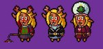 anthro antlers blonde_hair blood bodily_fluids buckteeth christmas_tree clothed clothing dress female freckles hair holidays horn jacket jersey leather leather_clothing leather_jacket leather_topwear plant simple_background solo style_emulation teeth topwear tree allywally2001 christmas deltarune dingaling_productions lisa_the_painful lisa_the_pointless undertale_(series) noelle_holiday deer mammal new_world_deer reindeer