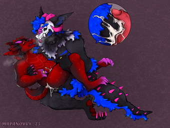 Rating: e
ID: 5758127
Date: 2025-08-05 11:31:29 -0400
Status: active
Score: 5
3_eyes andromorph anthro anthro_on_anthro black_body black_fur blue_body blue_fur bodily_fluids bone bone_mask bovid_horn breath breeding_kink caprine_horn celum_(character) claws close-up cum cum_drip cum_dripping_from_penis cum_explosion cum_from_penis cum_inside cum_on_body cumshot curling_toes dragon dripping duo ejaculation feet fur genital_fluids genitals goat_horn happy happy_sex hi_res horn intersex intersex/male male male/male mask mrpanovvy multi_eye multicolored_body multicolored_fur mythological_creature mythological_scalie mythology notched_ear orgasm penis pregnant pregnant_anthro pregnant_male psyker_(character) purple_eyes red_body red_fur reptile romantic romantic_couple scalie sex shaking skull skull_mask skulldog_(species) spikes teeth trans_(lore) trembling vulpeh post #5758127