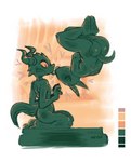 challenge duo female female/female french_kissing intimate kissing nude romantic romantic_couple shocked upside_down_kiss mevka_(artist) kobold scalie hi_res restricted_palette