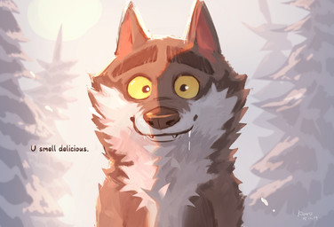 anthro black_eyebrows black_nose bodily_fluids closed_smile countershade_face countershade_fur countershade_neck countershade_torso countershading day drooling evergreen_tree eyebrows forest_background fur grey_body grey_fur looking_at_viewer male mouth_closed multicolored_body multicolored_fur nude nude_anthro nude_male outside overbite pine_tree plant red_inner_ear saliva sky smile smiling_at_viewer snow solo talking_to_viewer text thick_eyebrows tree two_tone_body two_tone_fur white_body white_countershading white_fur yellow_sclera kuromonsart intermarche_unloved albert_(intermache_unloved) canid canine canis mammal wolf 2025 artist_name colored dated digital_drawing_(artwork) digital_media_(artwork) english_text half-length_portrait hi_res portrait
