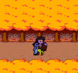 anthro blue_bottomwear blue_clothing blue_pants bottomwear clothed clothing duo fully_clothed green_clothing green_topwear hair hand_on_hair pants personal_grooming plant purple_body purple_fingers purple_hands social_grooming topwear touching_hair tree yellow_body yellow_clothing yellow_face yellow_hands yellow_skin yellow_topwear doa687 deltarune undertale_(series) kris_dreemurr susie_(deltarune) human mammal scalie animated loop