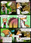 anthro bone_frill dialogue frill_(anatomy) head_crest head_frill male text moltsi nintendo star_fox fox_mccloud prince_tricky canid canine ceratopsian dinosaur fox mammal ornithischian prehistoric_species reptile scalie triceratops 2013 comic english_text hi_res