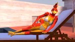 anthro breasts clothing feathers female fur green_eyes hair looking_at_viewer smile solo wolftrap546 banjo-kazooie rareware warfare_machine kazooie warfare_kazooie avian bird breegull mammal 16:9 3d_(artwork) digital_media_(artwork) hi_res source_filmmaker_(artwork) widescreen