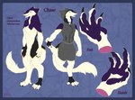 animal_genitalia balls chase_(deaconthereaper) clothing curling_toes feet fully_sheathed genitals male model_sheet pawpads prehensile_feet sergal sheath solo stretching tail tail_tuft toes tuft winteranswer