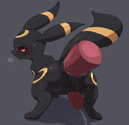anal anal_penetration balls big_penis black_balls black_body black_fur blush bodily_fluids breath dripping duo erection facial_markings feral feral_penetrated forehead_markings fur fur_markings genital_fluids genitals glistening glistening_body grey_background head_markings large_penetration leg_markings looking_back male male/male male_penetrated markings open_mouth peeing_while_penetrated penetration penile penile_penetration penis precum precum_drip quadruped rear_view red_eyes red_penis red_sclera saliva saliva_drip saliva_on_tongue sex simple_background sweat tail tail_markings thigh_markings tongue tongue_out urine watersports yirus9 nintendo pokemon eeveelution generation_2_pokemon pokemon_(species) umbreon digital_drawing_(artwork) digital_media_(artwork)