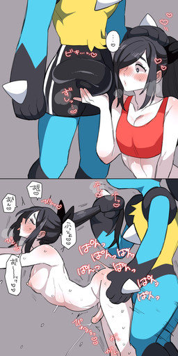 accessory anal anal_orgasm anal_penetration anthro anthro_dominating_human anthro_penetrating anthro_penetrating_human aroused bent_over big_bulge biped blush blush_lines bodily_fluids bow_ribbon boxer_briefs bulge bulge_fondling butt butt_slap clothed clothed_anthro clothed_human clothed_male clothing crop_top cum cum_strand cum_while_penetrated cumshot detailed_bulge dominant dominant_anthro duo ejaculation erection faceless_anthro faceless_character faceless_male femboy floating_heart from_behind_position genital_fluids genital_outline genitals hair hair_accessory hair_bow hair_over_eye hair_ribbon hand_on_bulge hand_on_butt hands-free heart_symbol human_on_anthro human_penetrated humanoid_genitalia humanoid_penis interspecies long_hair male male/male male_anthro male_human male_penetrated male_penetrating male_penetrating_male motion_lines narrowed_eyes nipples nude nude_anthro nude_human nude_male onomatopoeia orgasm orgasm_face penetration penile penile_penetration penis penis_in_ass penis_outline pokephilia ponytail pulling_hair ribbons sex shirt side_view simple_background slap slim slim_human slim_male sound_effects speech_bubble standing standing_doggystyle submissive submissive_human sweat sweatdrop tank_top text thrust_lines thrusting tight_underwear tongue tongue_out topwear touching_hair two_panel_image underwear underwear_only picco_(artist) nintendo pokemon generation_4_pokemon human lucario mammal pokemon_(species) 2025 absurd_res hi_res japanese_text sequence