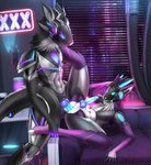 anal anal_penetration anthro city cybernetics duo emblem fluffy furniture glowing horn knot machine male male/male metal neon night paws penetration sex sofa tail window gyosh f1apper nexus_the_proto cyborg protogen absurd_res hi_res