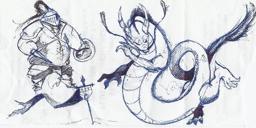 2_horns 3_fingers 3_toes ambiguous_form ambiguous_gender armor banner barbel_(anatomy) boots bottomwear clothed clothed_male clothing duo feet feral fingers flesh_whiskers footwear front_view fully_clothed fully_clothed_male furrowed_eyebrows grey_background head_horn headgear helmet holding_melee_weapon holding_object holding_shield holding_sword holding_weapon horn looking_at_viewer male mane melee_weapon mouth_closed obscured_face overweight overweight_male pants serpentine shield shirt shoes simple_background sword tail_mane toes topwear weapon deriaz mythology dragon eastern_dragon mythological_creature mythological_scalie scalie 2013 full-length_portrait hatching_(art) pen_(artwork) portrait shaded sketch traditional_media_(artwork)