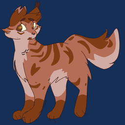 ambiguous_gender brown_eyes feral fluffy quadruped raised_foot scar solo standing stripes torn_ear snuffkitt3n warriors_(book_series) fan_character foxwhisper_(snuffkitt3n) domestic_cat felid feline felis mammal 1:1 2025 alpha_channel flat_colors trans_(lore) trans_man_(lore)