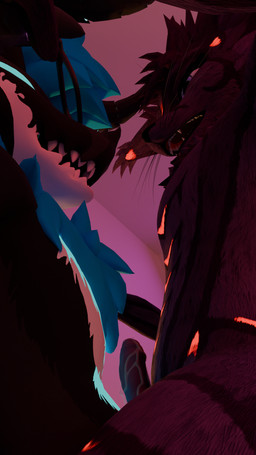 anthro bdsm big_tail black_body black_fur blue_body blue_fur bodily_fluids bondage bound claws cum duo fur genital_fluids genitals glowing glowing_genitalia glowing_horn glowing_markings horn lube_bottle male male/male markings penetration penile penile_penetration penis pink_body pink_fur tail white_body white_fur lukoatmos filefil luko_atmos rexouium wickerbeast 3d_(artwork) 9:16 digital_media_(artwork) hi_res