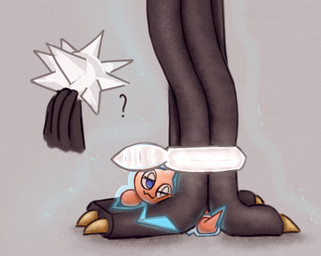4_toes duo extreme_size_difference feet foot_focus hug size_difference stepped_on toes miii_cho nintendo pokemon generation_4_pokemon generation_7_pokemon normal_rotom pokemon_(species) rotom ultra_beast xurkitree