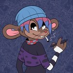 alternative_fashion cigarette collar emo smoking solo trevor-fox trevor-fox_(character) mammal mouse murid murine rodent 1:1 animated frame_by_frame short_playtime