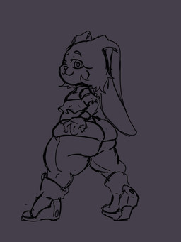 anthro big_butt butt clothing female footwear g-string high_heels low_rise_pants shoes solo underwear young young_female kingyuyu sega sonic_the_hedgehog_(series) cream_the_rabbit humanoid lagomorph leporid mammal rabbit 3:4 hi_res