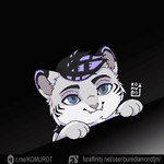 feral male solo komuro bongo_cat felid mammal pantherine tiger 1:1 animated digital_media_(artwork) low_res meme pixel_(artwork) short_playtime subtle_animation