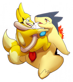 2_tails 3_fingers 3_toes anal anal_penetration anthro black_nose blue_eyes bodily_fluids duo feet fingers fire fur genitals larger_male larger_sub long_tail looking_at_another looking_at_partner male male/male male_penetrated male_penetrating male_penetrating_male multi_tail orange_eyes penetration penile penile_penetration penis red_penis sex simple_background size_difference smaller_male smaller_penetrated submissive sweat sweatdrop tail tapering_penis toes white_background yellow_body yellow_feet yellow_fur yellow_tail mendobear nintendo pokemon floatzel generation_2_pokemon generation_4_pokemon pokemon_(species) shiny_pokemon typhlosion 2019 hi_res