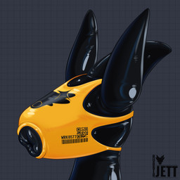 bdsm blind blinded blindfold bondage bound disability drone droolhound fleshlight_gag gag gagged hood hooded latex penetrable_sex_toy sex_toy rubberjett aquatic fish shark 1:1 hi_res