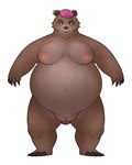 2024 4:5 anthro areola beanie bear belly belly_focus big_areola big_belly big_nipples biped black_claws black_eyes blush breasts breasts_apart brown_body brown_breasts brown_ears brown_fur brown_nose brown_pubes cheek_tuft claws clothing digital_drawing_(artwork) digital_media_(artwork) dreamworks ear_piercing ear_ring eyelashes facial_tuft female finger_claws front_view full-length_portrait fur fur_tuft genitals green_sclera hat headgear headwear huge_belly looking_at_viewer mama_bear mama_bear_(puss_in_boots) mammal mature_anthro mature_female mostly_nude mostly_nude_anthro mostly_nude_female navel nipples open_mouth open_smile outie_navel overweight overweight_anthro overweight_female piercing pink_areola pink_beanie pink_clothing pink_hat pink_headwear pink_nipples portrait pubes puss_in_boots_(dreamworks) pussy ring_piercing simple_background smile smiling_at_viewer snout solo standing thick_neck thick_thighs toe_claws tuft white_background 翌檜＠絶望間近