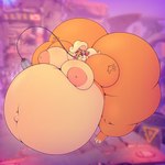 belly big_belly big_breasts big_butt breasts butt female huge_belly hyper hyper_belly inflation inflation_bulb nipples overweight overweight_female solo stunnerpony activision crash_bandicoot_(series) coco_bandicoot bandicoot humanoid mammal marsupial 1:1 absurd_res hi_res