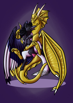 duo female feral feral_on_feral genitals horn male male/female simple_background tail vulva naughtygryph mythology tsargoth dragon mythological_creature mythological_scalie scalie hi_res