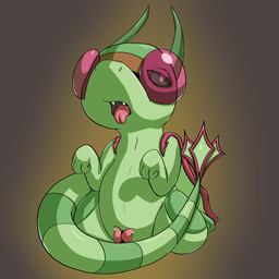 2_penises animal_genitalia animal_penis anthro begging begging_pose bodily_fluids drooling eyewear feral genital_fluids genital_slit genitals goggles green_body half-erect hemipenes kneeling male multi_genitalia multi_penis paw_pose penis pose precum saliva solo tongue tongue_out pastelpaints mythology nintendo pokemon dragon flygon generation_3_pokemon generation_5_pokemon hybrid mythological_creature mythological_scalie pokemon_(species) reptile scalie snake snivy 1:1 2026 absurd_res digital_media_(artwork) hi_res