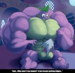 abs anthro balls biceps big_muscles clothing dragon erection friendship_is_magic genitals hasbro hi_res huge_muscles hyper hyper_muscles male muscular muscular_anthro muscular_male my_little_pony mythological_creature mythological_scalie mythology pecs penis scalie solo spike_(mlp) toonpower underwear unwanted_erection