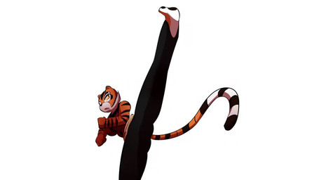 anthro asian_clothing clothed clothed_anthro clothed_female clothing clothing_pull embarrassed female fighting_pose high_kick kick markings panties panty_pull pose self_wedgie simple_background solo spread_legs spreading striped_markings striped_tail stripes tail tail_markings tiger_tail underwear underwear_pull wedged wedgie white_background the-killer-wc dreamworks kung_fu_panda master_tigress felid mammal pantherine tiger 16:9 2d_animation animated better_version_at_source frame_by_frame short_playtime sound video widescreen