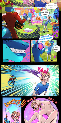 amusement_park amusement_ride anthro aroused bimbofication brainwashing breast_growth breasts circus close-up clothed clothing corruption detailed_background dialogue duo erection eyewear female first_person_view forced forced_transformation fucking_machine gender_transformation gesture glasses glistening glistening_body growth gynomorph horn human_to_anthro identity_death intersex lips looking_pleasured machine male markings mind_control mtg_transformation mti_transformation nude onomatopoeia permanent_transformation plushie pokeball pokemon_transformation progress_bar salute skimpy slutty_face smile smirk sound_effects species_transformation spots spotted_body spotted_markings teeth_showing text thick_lips transformation transformation_sequence bananitryi nintendo pokemon taystie_park salisha amphibian generation_1_pokemon human lapras living_sex_doll mammal pokemon_(species) salamander absurd_res comic english_text hi_res long_image story story_in_description tall_image