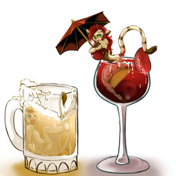 4_toes alcohol beer beer_mug beverage container cup drinking_glass duo feet female food fruit fur glass glass_container glass_cup in_beverage in_container in_cup in_glass lime male micro partially_submerged plant plantigrade simple_background strawberry tail tail_tuft toes tuft umbrella wine_glass talki200 felid mammal 1:1 absurd_res hi_res