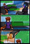 adolescent alcohol anthro beverage dialogue duo female male sitting text young dream_mirage axel_biersack eclypse_(eclypseskunk) ailurid mammal mephitid red_panda skunk comic english_text hi_res