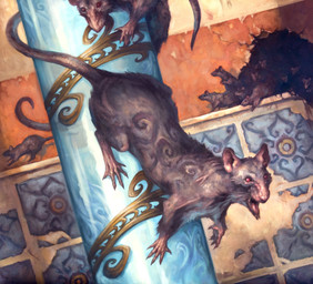 claws column dutch_angle feral group long_tail open_mouth quadruped red_eyes running solo_focus tail tom_babbley hasbro magic:_the_gathering wizards_of_the_coast mammal murid murine rat rodent hi_res official_art