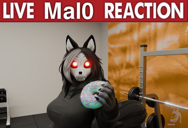 anthro barbell big_breasts black_clothing black_sweater black_topwear bone breasts clothing dessert doughnut dumbbell eyebrows female food glowing glowing_eyes grey_body gym hair holding_food holding_object inside looking_at_viewer pastry red_eyes skull skull_head solo sweater topwear weights bishopenjoyer zoidrawzaton_(modeler) live_tucker_reaction mal0vent scp_foundation scp-1471-a scp-1471-a_(mal0vent) canid canine malo mammal skull_dog 2025 3d_(artwork) blender_(artwork) blender_cycles_(artwork) digital_media_(artwork) hi_res meme watermark