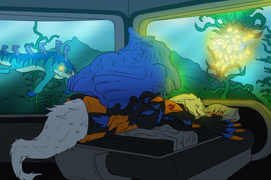 abdominal_bulge anthro aroused balls bed bedroom belly_humping big_balls big_bulge big_penis big_tail bodysuit bulge clothed clothing curled_up detailed_bulge diving_suit duo erection face_imprint feathers fluffy furniture genitals glowing imprint kelp latex latex_clothing latex_skinsuit lying lying_on_bed male male/male male_pred muffled on_back on_bed oral_vore paws penis predator/prey prey_outline relaxing revealing_outfit same_size_vore sea seductive skimpy skinsuit skintight_suit sleeping soft_vore squirming swimwear tail teasing tight_belly tight_bulges tight_clothing underwater underwater_base underwater_scenery vore water willing_prey window conditional_dnp samagthrav2 nintendo pokemon subnautica unknown_worlds_entertainment raze_(flardan) zoran_(flardan) generation_5_pokemon legendary_pokemon pokemon_(species) reshiram stalker_(subnautica) zekrom 3:2 absurd_res hi_res