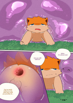 anus balls forest gaping gaping_anus genitals male plant slime slime_sex speech_bubble text tree darrow0 nintendo pokemon kuro_(darrow) yuel ditto_(pokemon) generation_1_pokemon generation_2_pokemon pokemon_(species) quilava comic english_text hi_res