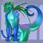 anthro blue_penis genitals male penis sticker tongue tokaga gecko iguana iguanid lizard reptile scalie skink absurd_res hi_res