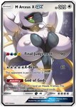 anthro anthrofied arceus ashraely big_breasts breasts card card_template digital_media_(artwork) english_text erect_nipples female generation_4_pokemon hi_res legendary_pokemon nintendo nipple_outline nipples pokemon pokemon_(species) pokemon_card pokemorph red_eyes shaded solo text third-party_edit trading_card trading_card_template white_body