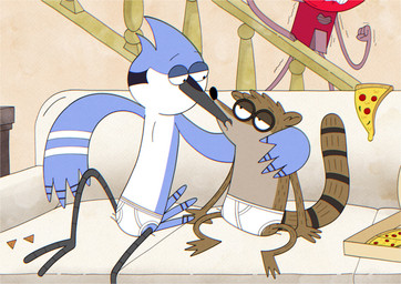anthro barefoot beak black_body black_fur blue_body blue_feathers box briefs briefs_only brown_body brown_fur clothed clothing container feathers feet food fur furniture grey_beak group half-closed_eyes inside kissing male male/male monotone_briefs monotone_clothing monotone_underwear motion_lines narrowed_eyes pizza pizza_box shaking_fist sofa stairwell text tighty_whities toony topless topless_anthro topless_male trio underwear underwear_only waistband_stripe white_briefs white_clothing white_underwear agitongu cartoon_network regular_show benson_dunwoody mordecai_(regular_show) rigby_(regular_show) mammal procyonid raccoon hi_res translation_request
