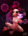 anthro breasts female hacker hacking nipples nude solo kateshi blizzard_entertainment overwatch sombra_(overwatch) american_opossum mammal marsupial absurd_res hi_res