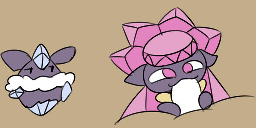 ambiguous_gender ambiguous_penetrated being_watched black_body cat_smile diamond_(gem) dot_eyes duo fellatio fluffy fur gem genitals glaring hair hand_on_penis head_gem looking_at_another looking_at_viewer looking_back male male/ambiguous male_penetrating male_penetrating_ambiguous oral penetration penile penis pigtails pink_eyes pink_hair sex simple_background simple_eyes size_difference smile white_body white_fur white_fur_tuft white_penis essentiad nintendo pokemon carbink diancie elemental_creature gem_creature generation_6_pokemon legendary_pokemon mineral_fauna pokemon_(species) 2025 animated digital_media_(artwork)