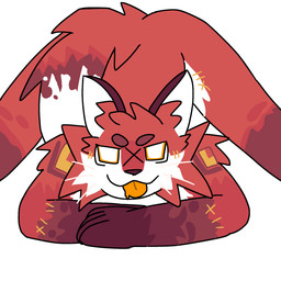 ambiguous_gender anthro ass_up belly blep dipstick_tail fur gloves_(marking) inner_ear_fluff jack-o'_pose leg_markings looking_at_viewer markings pose red_body red_fur red_inner_ear_fluff red_nose simple_background socks_(marking) solo stitched_body tail tail_markings tongue tongue_out tuft white_background white_belly white_inner_ear white_tail_tip yellow_body yellow_fur shoerubbereater kaiju_paradise ailurid canid canine domestic_cat felid feline felis fox gootraxian hazzy_(kaiju_paradise) hybrid mammal red_panda 1:1 2026 digital_drawing_(artwork) digital_media_(artwork) hi_res
