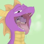 1:1 2018 activision bodily_fluids da~blueguy dragon drooling duo horn inside_mouth looking_down male male_pred mouth_closed mythological_creature mythological_scalie mythology narrowed_eyes open_mouth purple_body saliva scalie sharp_teeth spyro spyro_the_dragon teeth tongue tongue_out vore