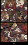 anthro anthro_on_anthro assassin's_creed bent_over blush bo_(domovoi_lazaroth) bodily_fluids breath brown_hair canid canine canis clenched_teeth comic cunnilingus digital_media_(artwork) domovoi_lazaroth duo exclamation_point female female/female genital_fluids genitals gesture hair half-closed_eyes hand_gesture heart_symbol inside leg_wraps licking looking_pleasured luna_(domovoi_lazaroth) mammal narrowed_eyes open_mouth oral panting pictographics pussy pussy_juice_string red_hair saliva sex shaded smile spread_legs spreading tail teeth thumbs_up tongue tongue_out ubisoft vaginal vaginal_fluids wolf wraps