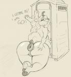 anthro anus bathroom_desperation big_anus big_butt biped butt desperation dialogue eyes_closed female fur genitals hair hooves huge_anus hyper hyper_anus nude portapotty puffy_anus pussy simple_background solo text thick_thighs wide_hips backsash equid equine horse hybrid mammal mephitid skunk 2018 absurd_res digital_media_(artwork) english_text hi_res monochrome