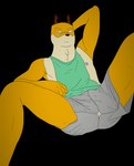 anthro anus male nipples solo vdrebi odd_taxi fuyuki_yamamoto_(odd_taxi) canid canine mammal alpha_channel hi_res