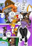 anthro archie_comics big_breasts blue_eyes breasts brown_body brown_fur canid canine clothing comic dialogue digital_creature duo english_text felid feline female fox fur green_eyes holding_object holding_tool holding_wrench imminent_vore lynx male mammal miles_prower natsumemetalsonic nicole_the_lynx sega sonic_the_hedgehog_(archie) sonic_the_hedgehog_(comics) sonic_the_hedgehog_(series) speech_bubble text tools url wrench