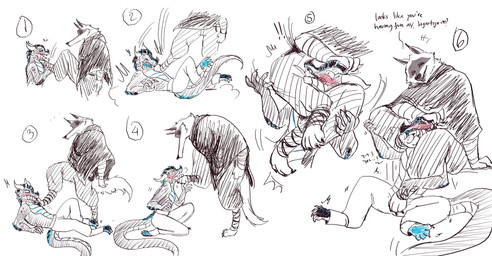 anthro blush bodily_fluids claws clothed clothing duo feet foot_fetish foot_in_mouth foot_lick foot_on_crotch foot_play foot_suck forced licking male male/male partially_clothed pawpads paws saliva saliva_on_foot stepped_on sucking tail teasing text toe_claws toe_in_mouth toe_suck toes tongue tongue_out ultimatellurker dreamworks mythology puss_in_boots_(franchise) death_(puss_in_boots) xero_(captainscales) canid canine canis dragon mammal mythological_creature mythological_scalie scalie wolf english_text hi_res sequence