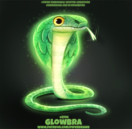 ambiguous_gender black_background fangs feral forked_tongue glowing glowing_body glowing_tongue green_body green_scales humor pun scales simple_background solo teeth text tongue tongue_out visual_pun yellow_eyes piper_thibodeau cobra reptile scalie snake digital_media_(artwork) digital_painting_(artwork) english_text painting_(artwork) url