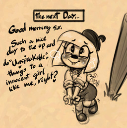 anthro biped bite biting_lip biting_own_lip blush blush_lines bodily_fluids bottomwear clothed clothing collar dialogue eyebrows female footwear hair hat headgear headwear heart_eyes heart_symbol offscreen_character pole self_bite shirt shoes short_hair skirt socks solo standing sweat tail tail_motion tailwag text topwear young young_anthro young_female soulcentinel canid canine canis domestic_dog mammal 2026 english_text