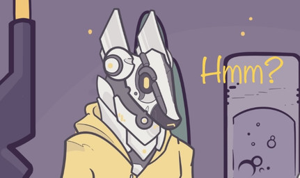 anthro black_sclera clothing detailed_background grey_body hoodie looking_at_viewer machine male pupils star text topwear yellow_eyes yellow_pupils rouznik no_more_future isaac_(no_more_future) android robot synth_(vader-san) digital_media_(artwork) english_text shaded