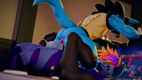 anal anal_penetration anthro athletic black_sclera butt cowgirl_position from_front_position fur furniture hair lying male male/male male_penetrated male_penetrating male_penetrating_male multicolored_hair muscular muscular_male nude nude_anthro on_back on_bottom on_top penetration penile penile_penetration penis_in_ass purple_body purple_fur sex sofa sofa_sex thrusting yellow_eyes twitchyanimation alberarts_(modeler) nintendo pokemon star_(starlight_the_hyena) generation_4_pokemon hyena hyenid_(species) lucario mammal pokemon_(species) 16:9 3d_(artwork) 3d_animation animated digital_media_(artwork) hi_res no_sound short_playtime webm widescreen